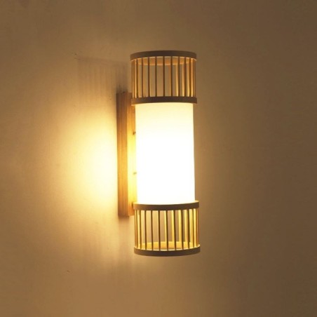 Vertical Bamboo Wall Light Creative Round Wall Sconce Bedside Stairs Lighting Vertical Bamboo Wall Light Creative Round Wall Sconce Bedside Stairs Lighting