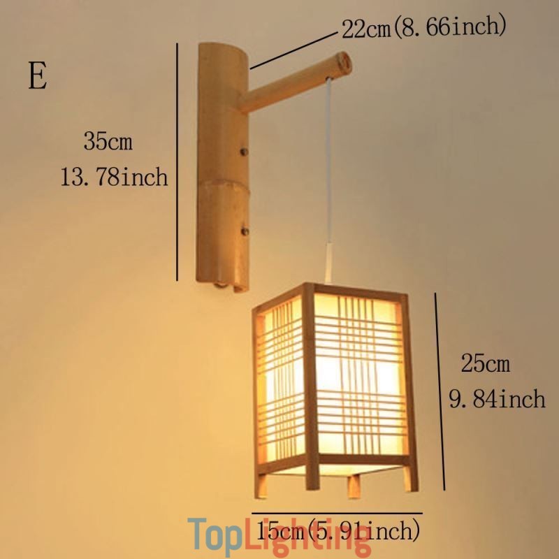 Woven Bamboo Wall Sconce Retro Chinese Wall Light Lighting