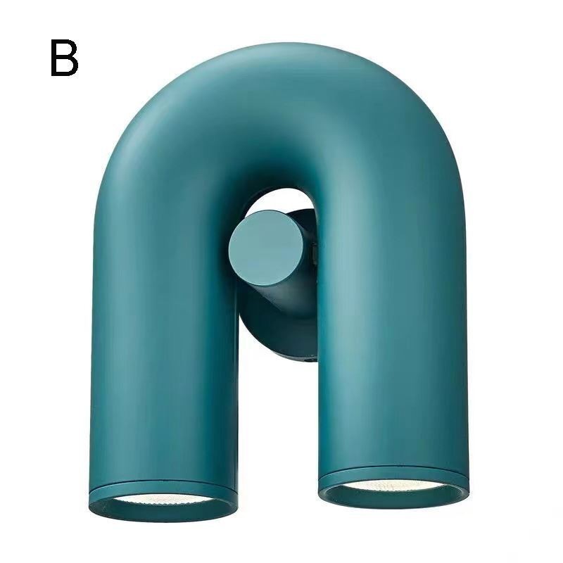 Wall Sconce U Shape Minimalist Creative Wall Light 90° Rotating Lampshade