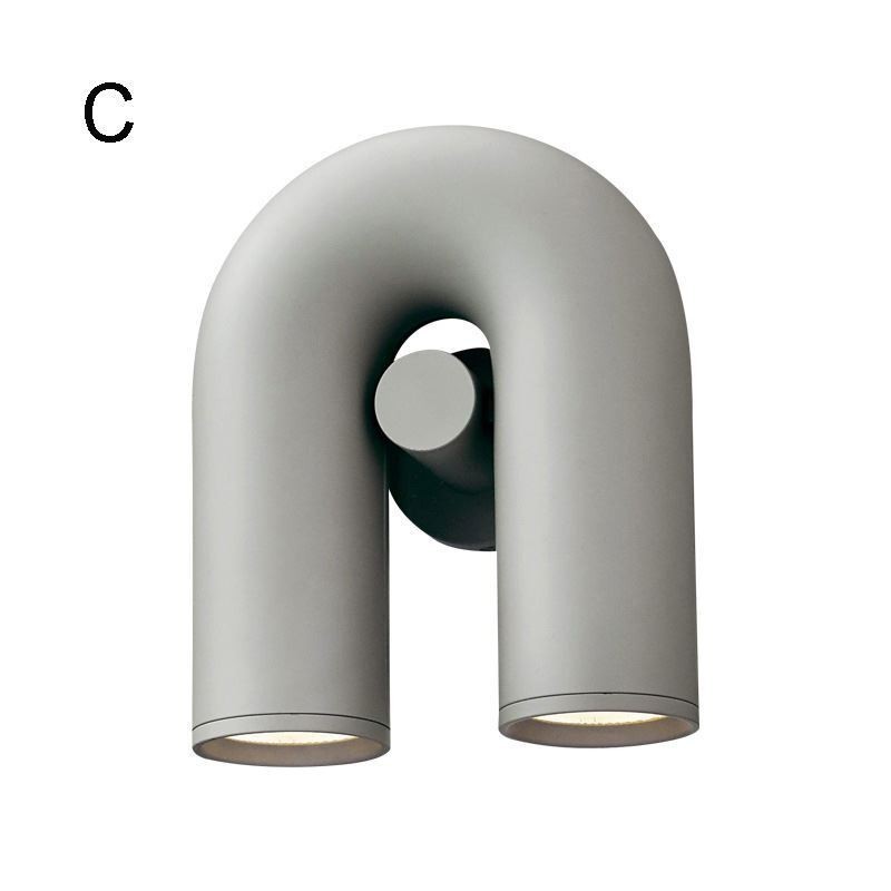 Wall Sconce U Shape Minimalist Creative Wall Light 90° Rotating Lampshade