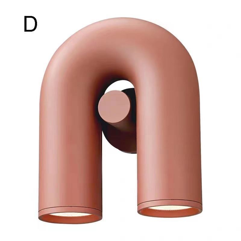 Wall Sconce U Shape Minimalist Creative Wall Light 90° Rotating Lampshade
