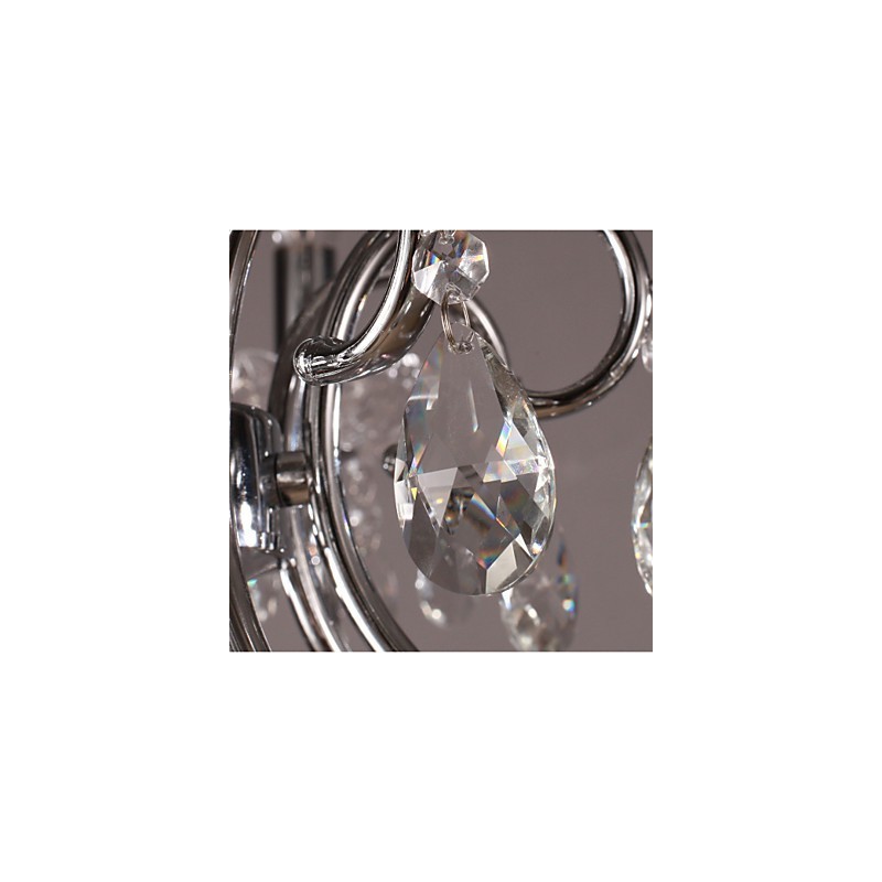 Traditional Classic Crystal Chrome Metal Chandelier