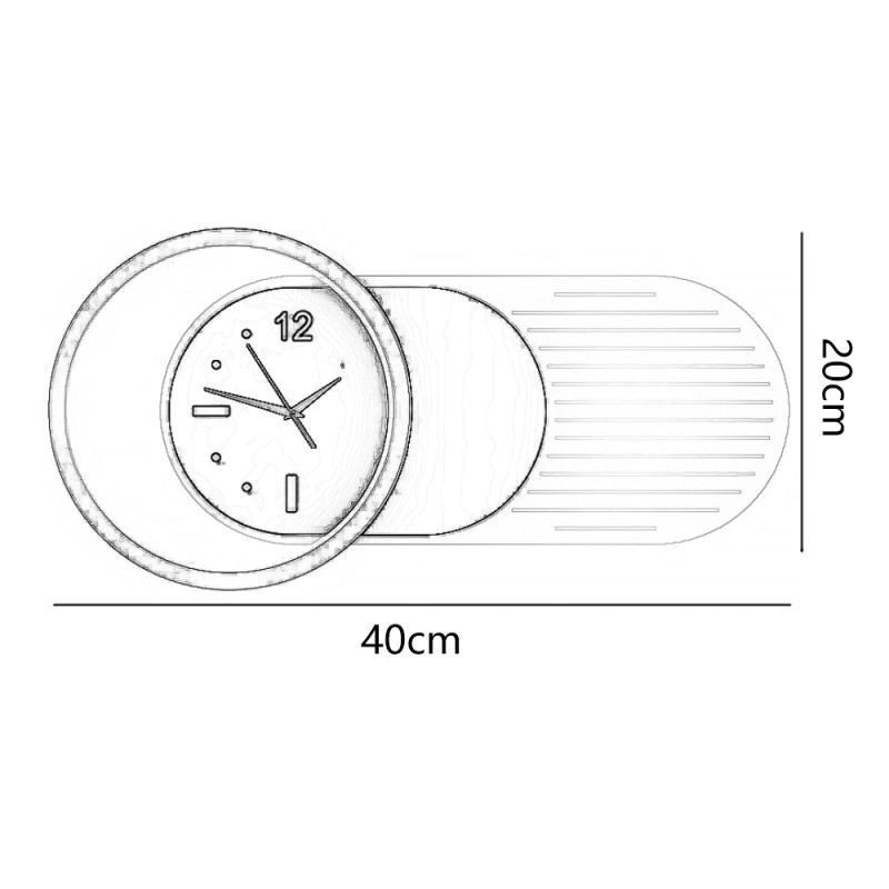 Wall Lamp Modern Minimalist Acrylic Wrought Iron Clock Wall Light