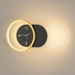 Wall Lamp Modern Minimalist Acrylic Wrought Iron Clock Wall Light
