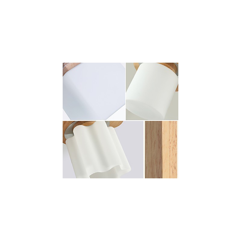 Flush Mount Mini Style Modern Contemporary Wood
