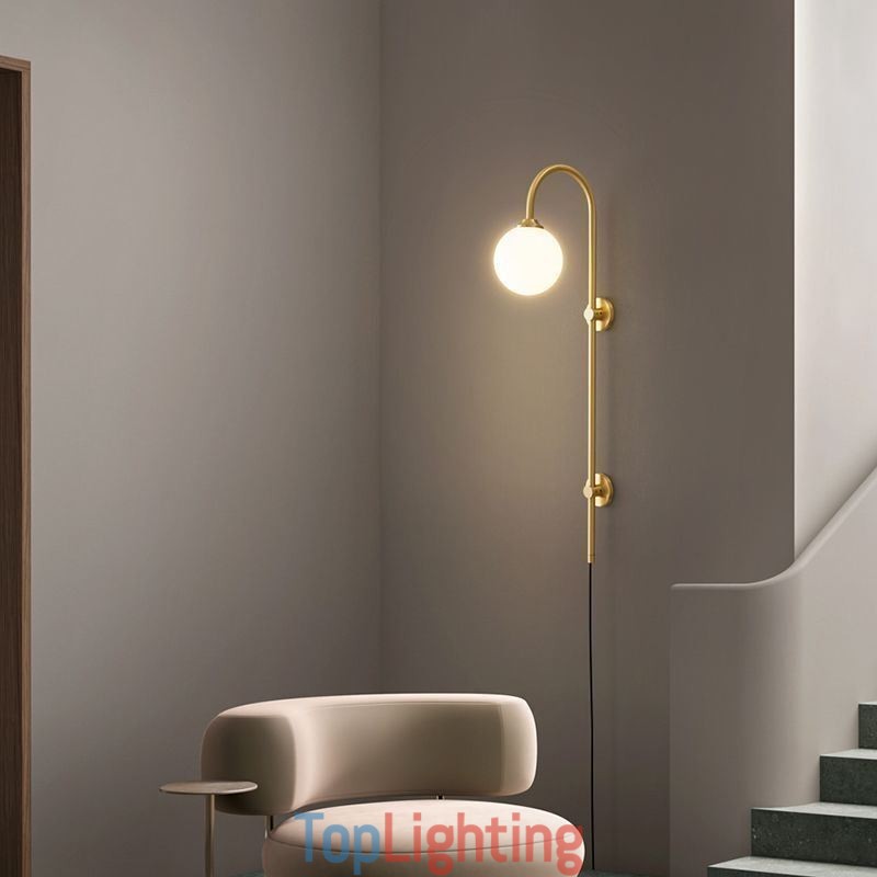 Modern Wall Sconce Brushed Gold Wall Light