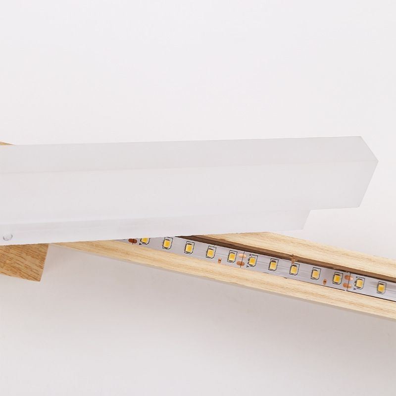 Mirror Light Solid Wood Wall Light Modern Sconce Wall Lamp
