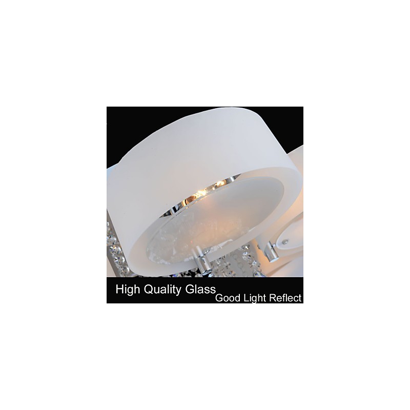 Remote Control Flush Mount Crystal Modern Contemporary