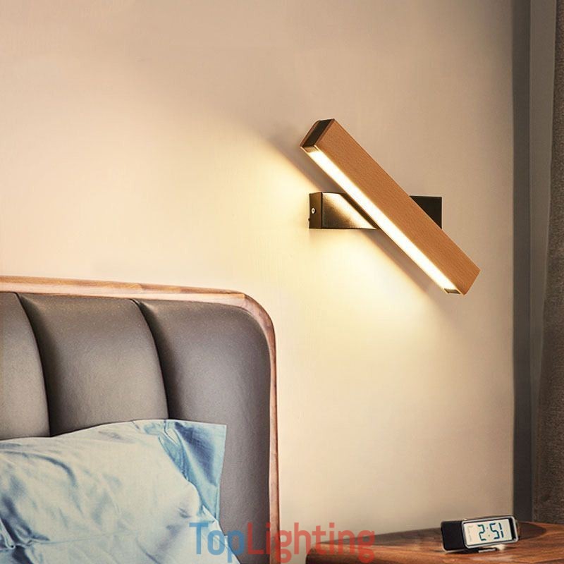 Europe Solid Wood Wall Lamp Bedside Wall Lighting Modern Simplicity Lamps