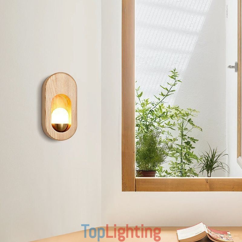 Japanese Decoration Wall Light Wood Wall Lamp Entrance Aisle