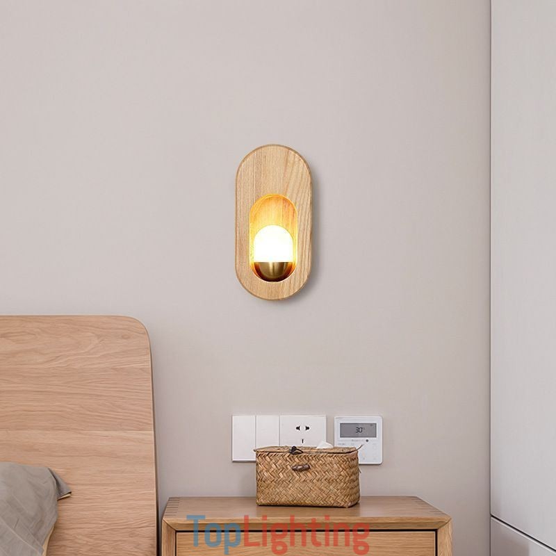 Japanese Decoration Wall Light Wood Wall Lamp Entrance Aisle