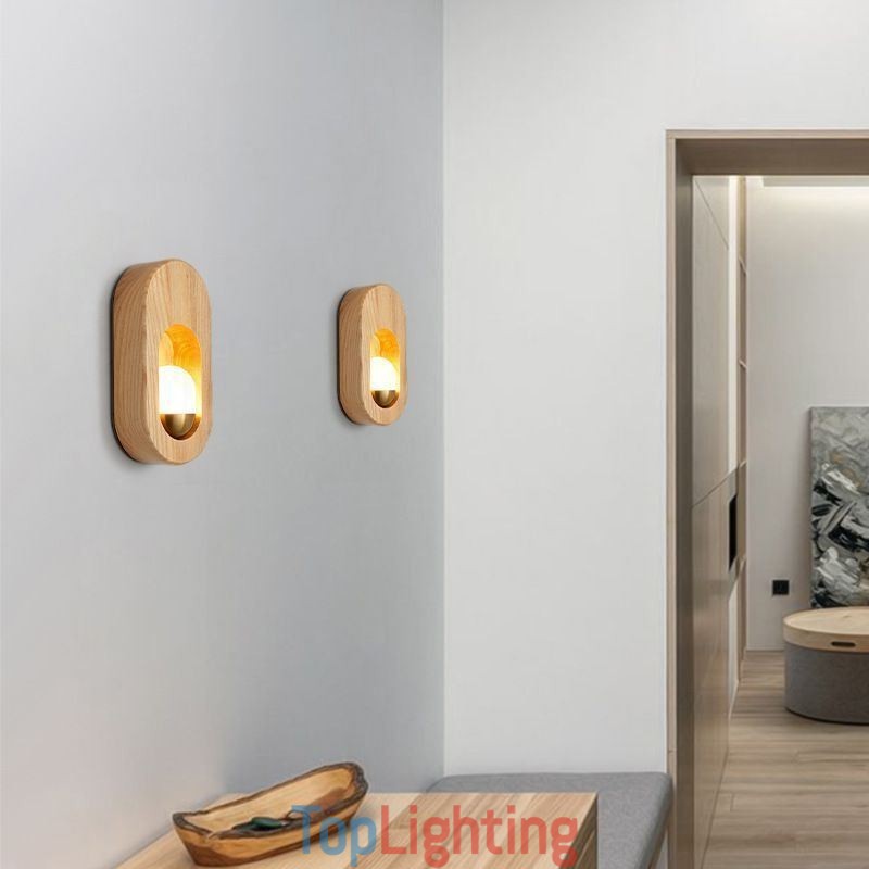 Japanese Decoration Wall Light Wood Wall Lamp Entrance Aisle