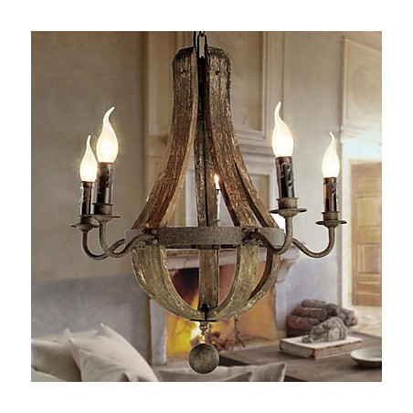 Chandelier 5 lights Vintage Retro Country Living Dining Metal Chandelier 5 lights Vintage Retro Country Living Dining Metal