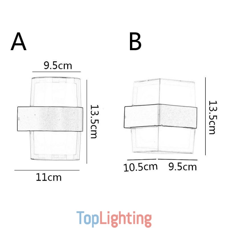 Acrylic Minimalist Wall Light Waterproof Wall Lamp Patio