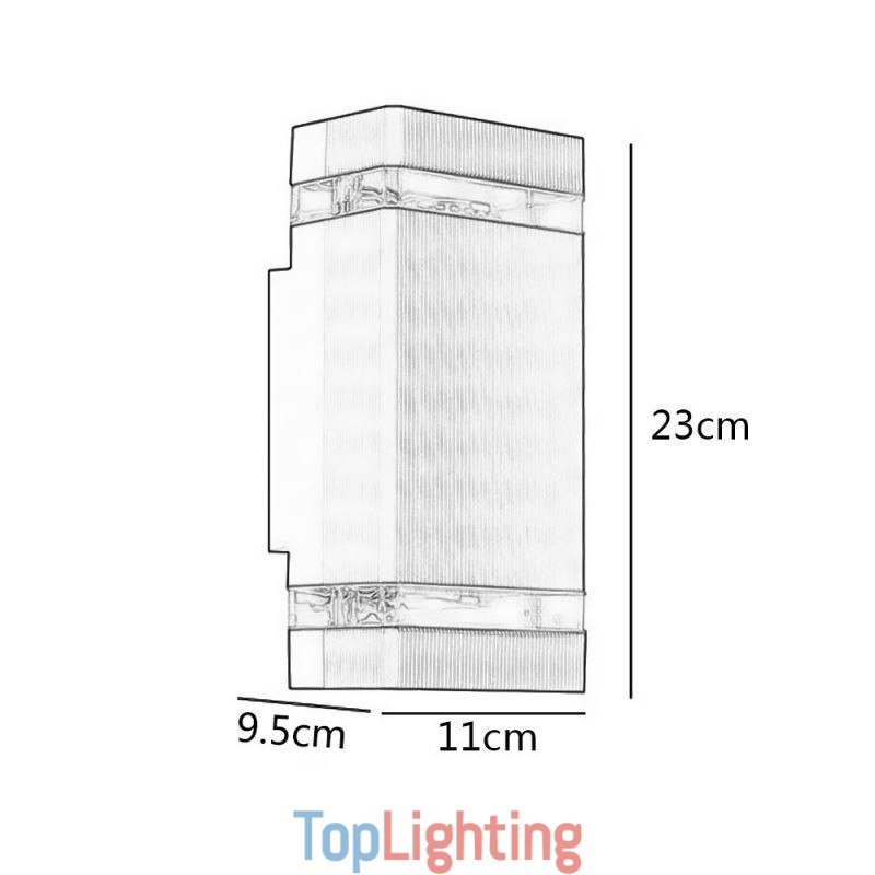 Simple Aluminum Wall Lights Waterproof Wall Lamp Courtyard Porch
