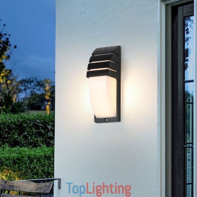 Waterproof Outdoor Porch Light Black Aluminium Wall Lamp Garden Courtyard Light