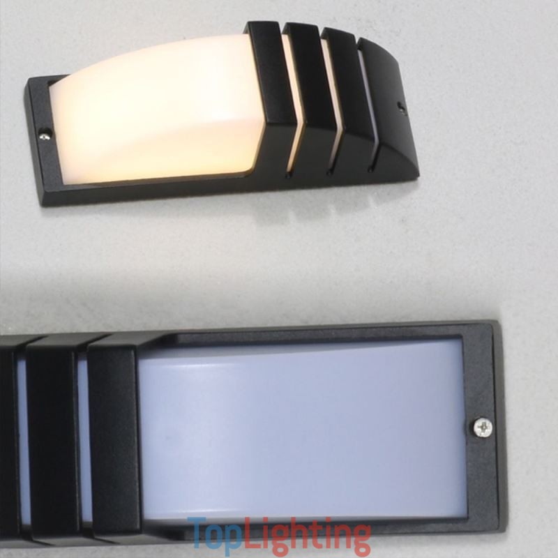 Waterproof Outdoor Porch Light Black Aluminium Wall Lamp Garden Courtyard Light