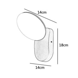 Modern Minimalist Aluminum Lamp Garden Waterproof Crescent Wall Light