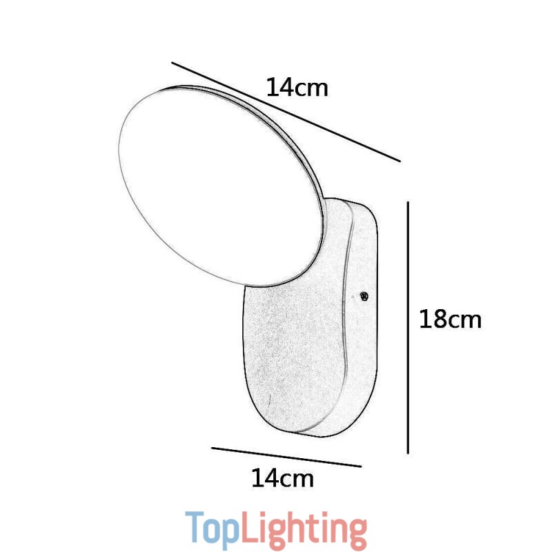 Modern Minimalist Aluminum Lamp Garden Waterproof Crescent Wall Light