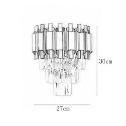 Hanging Crystal Modern Wall Light Sconce Hardwired 11.81" High Fixture