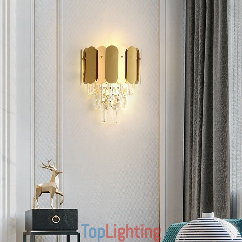 Modern Crystal Wall Sconce Wall Lamp Fixtures Bedside