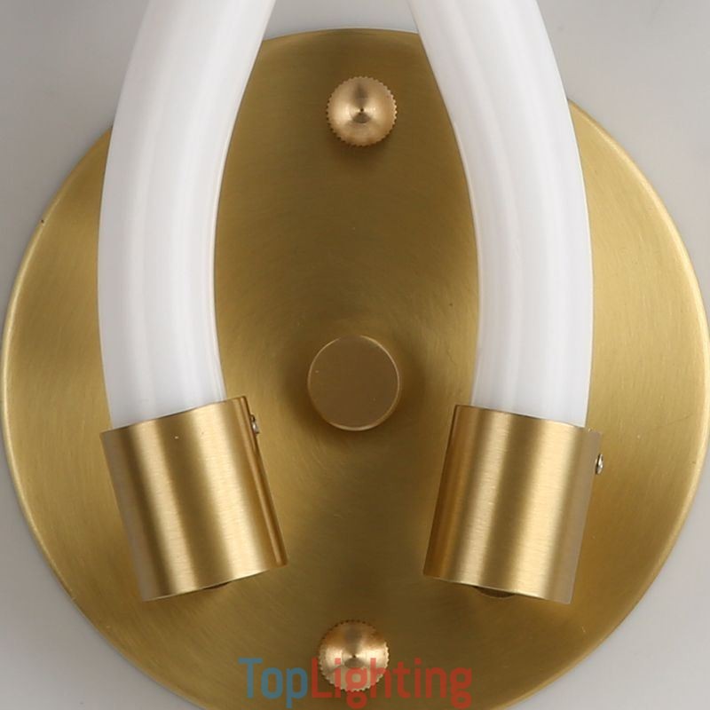 Modern Wall Light Creativity Sconce Wall Lamp Copper Sheep Horn 2 Lights