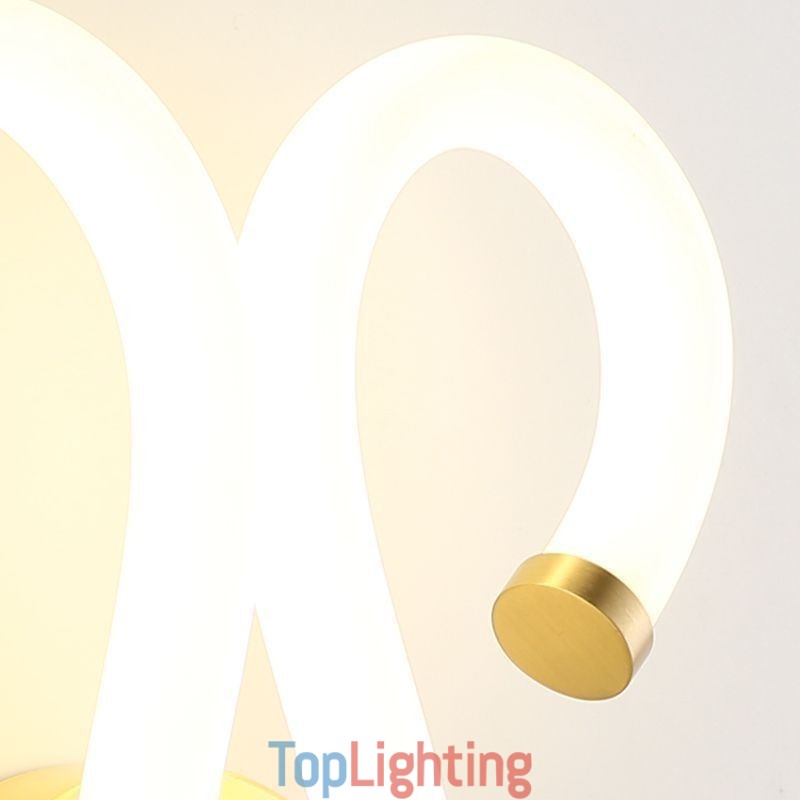 Modern Wall Light Creativity Sconce Wall Lamp Copper Sheep Horn 2 Lights