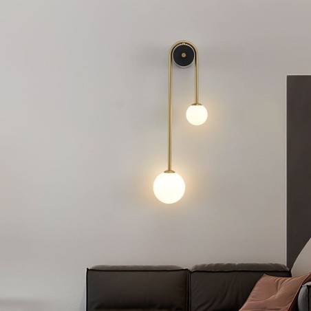 Globe Glass Wall Sconce Lighting Modern Brass Wall Light Globe Glass Wall Sconce Lighting Modern Brass Wall Light