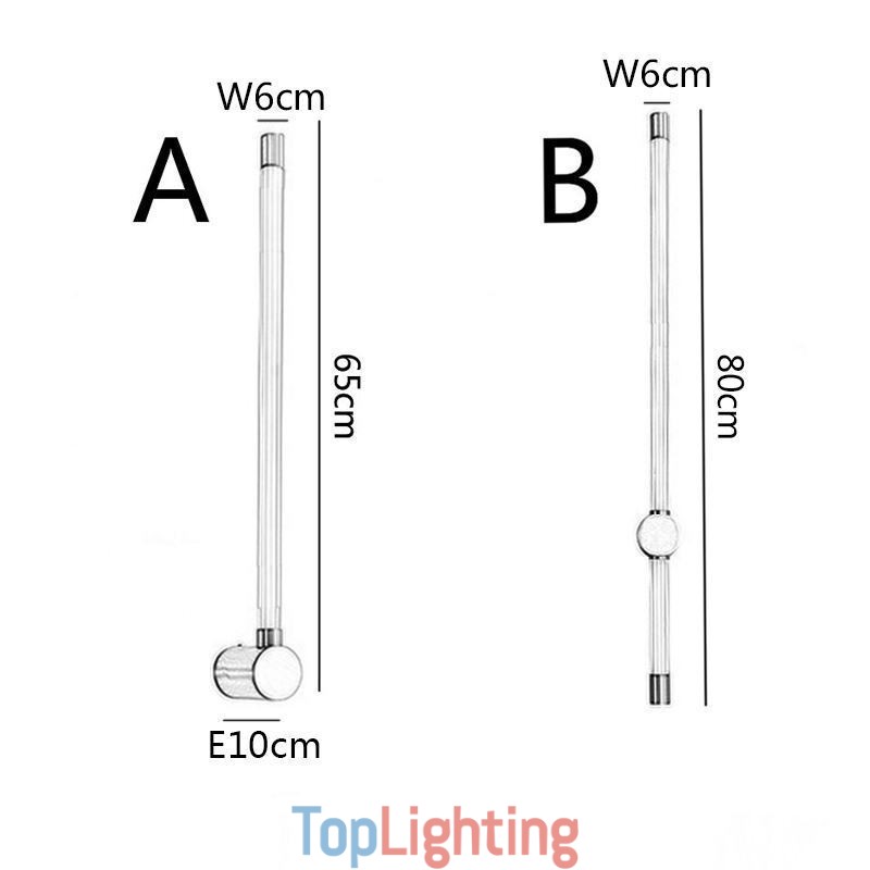 Brass Sconce Modern Acrylic Strip Wall Light