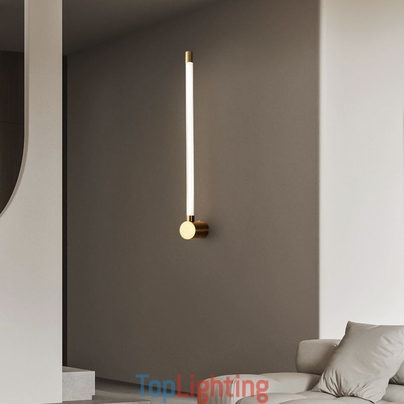 Brass Sconce Modern Acrylic Strip Wall Light