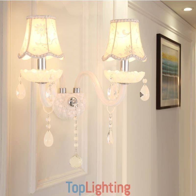 Classic European Style Crystal Sconce Elegant Wall Light