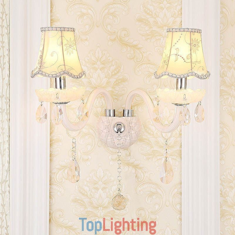 Classic European Style Crystal Sconce Elegant Wall Light