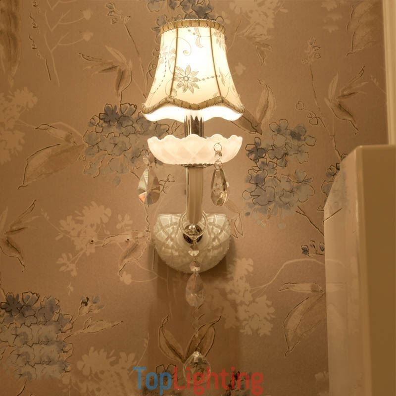 Classic European Style Crystal Sconce Elegant Wall Light