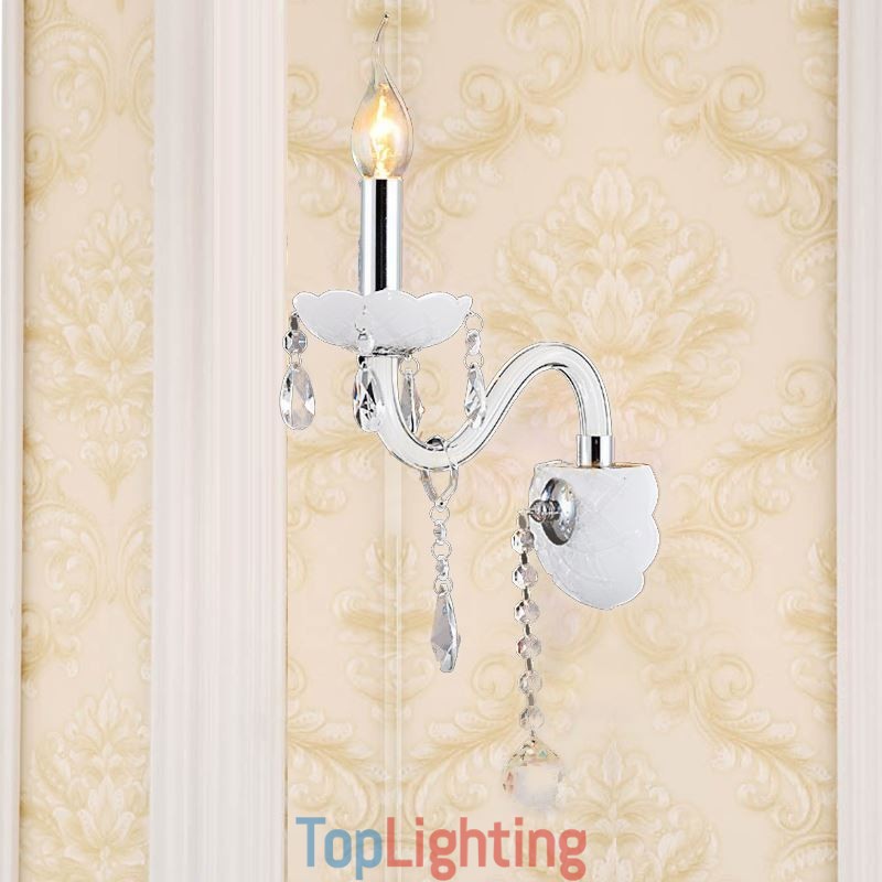 Classic European Style Crystal Sconce Elegant Wall Light