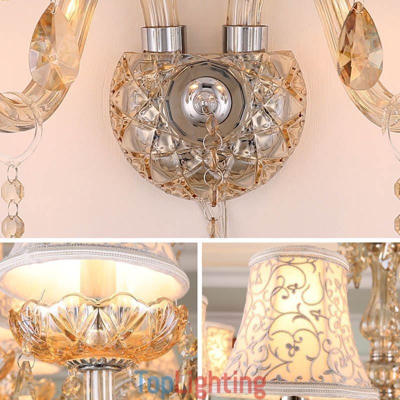 Elegant Crystal Sconce European Style Wall Light Aisle