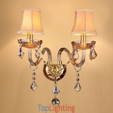 European Crystal Sconce Elegant Two Light Wall Light Stairs European Crystal Sconce Elegant Two Light Wall Light Stairs