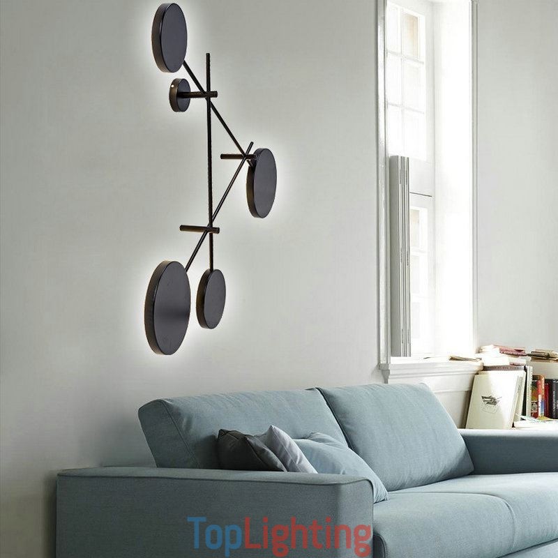 Modern Wall Light Geometric Shape Iron Fixture Sconce
