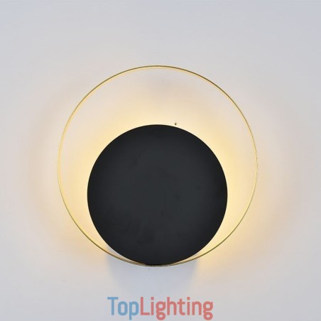 Modern Style Wall Light Black Circular Wall Sconce Creative Lamp Bedside Lighting Modern Style Wall Light Black Circular Wall Sconce Creative Lamp Bedside Lighting