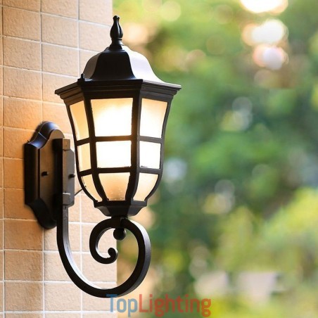 European Wall Sconce Retro Outdoor Light Single Head Waterproof Frosted Glass Wall Light European Wall Sconce Retro Outdoor Light Single Head Waterproof Frosted Glass Wall Light