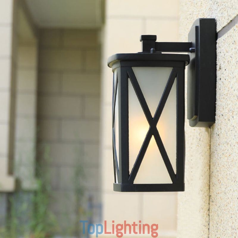 Modern Simple Outdoor Light Waterproof Square Column Wall Light Courtyard Corridor