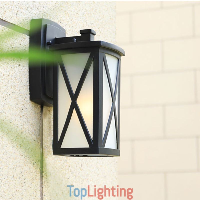 Modern Simple Outdoor Light Waterproof Square Column Wall Light Courtyard Corridor