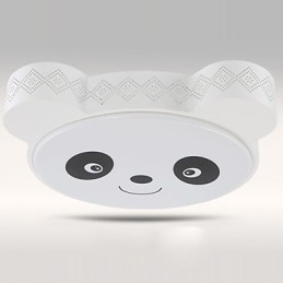 Remote Control Flush Mount Ceiling Light Modern White+Warm White Light With Remote