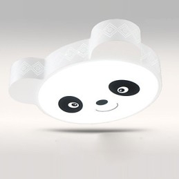 Remote Control Flush Mount Ceiling Light Modern White+Warm White Light With Remote