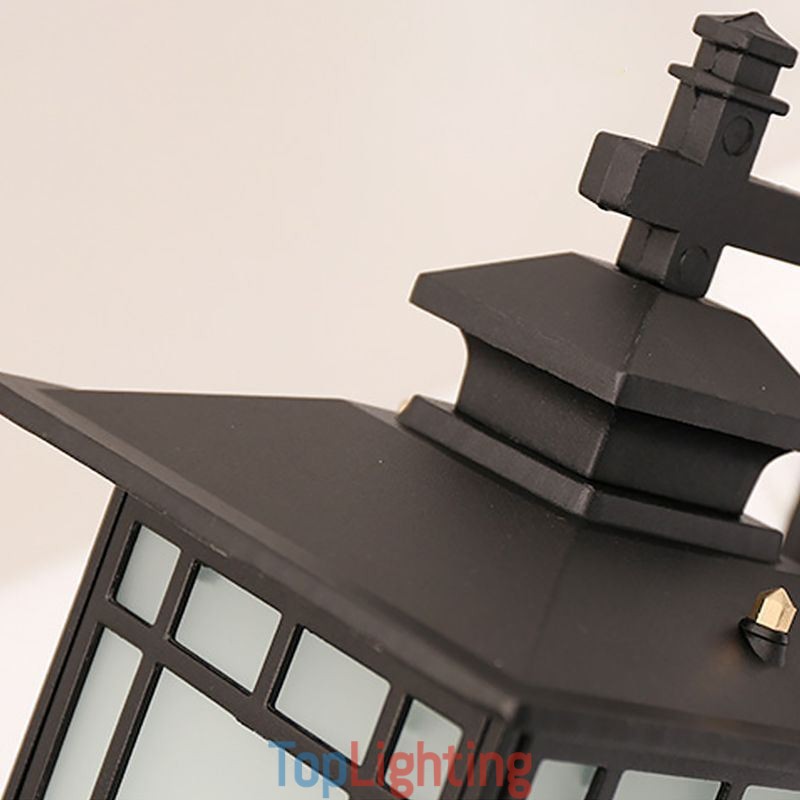 Chinese Style Outdoor Light Waterproof Pavilion Shape Wall Light Garden Balcony
