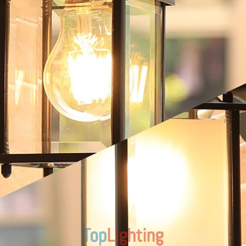 European Outdoor Wall Sconce Waterproof Square Column Wall Light Courtyard Garden Balcony