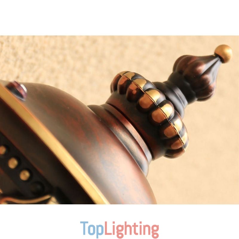 European Retro Outdoor Wall Sconce Waterproof Carved Wall Light Garden Balcony Courtyard