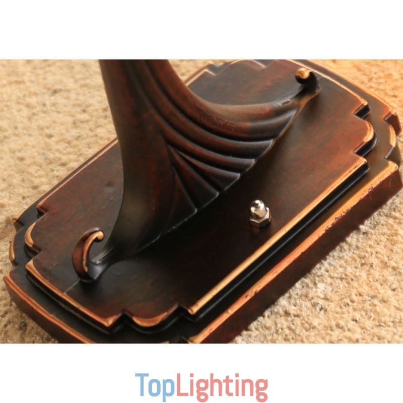 European Retro Outdoor Wall Sconce Waterproof Carved Wall Light Garden Balcony Courtyard