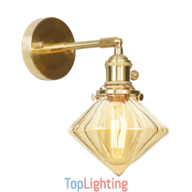 Modern Wall Light with Glass Shade
