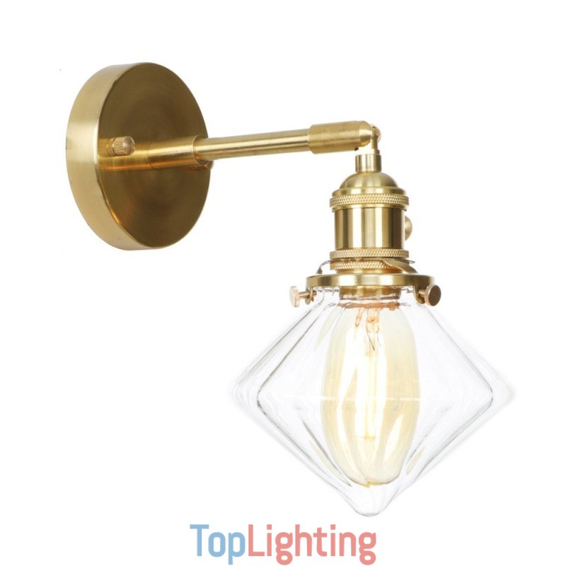 Modern Wall Light with Glass Shade