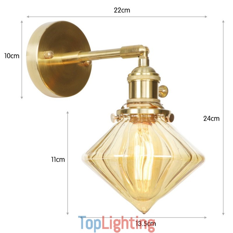 Modern Wall Light with Glass Shade
